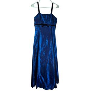JESSICA McCLINTOCK | Y2K Vintage Royal Blue Acetate Formal Gown Dress Size 5/6